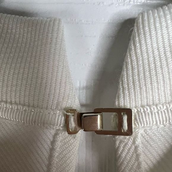 Massimo Dutti White Dolman Sleeve Keyhole Back Ribbed Shift Dress Size XS - Picture 13 of 15